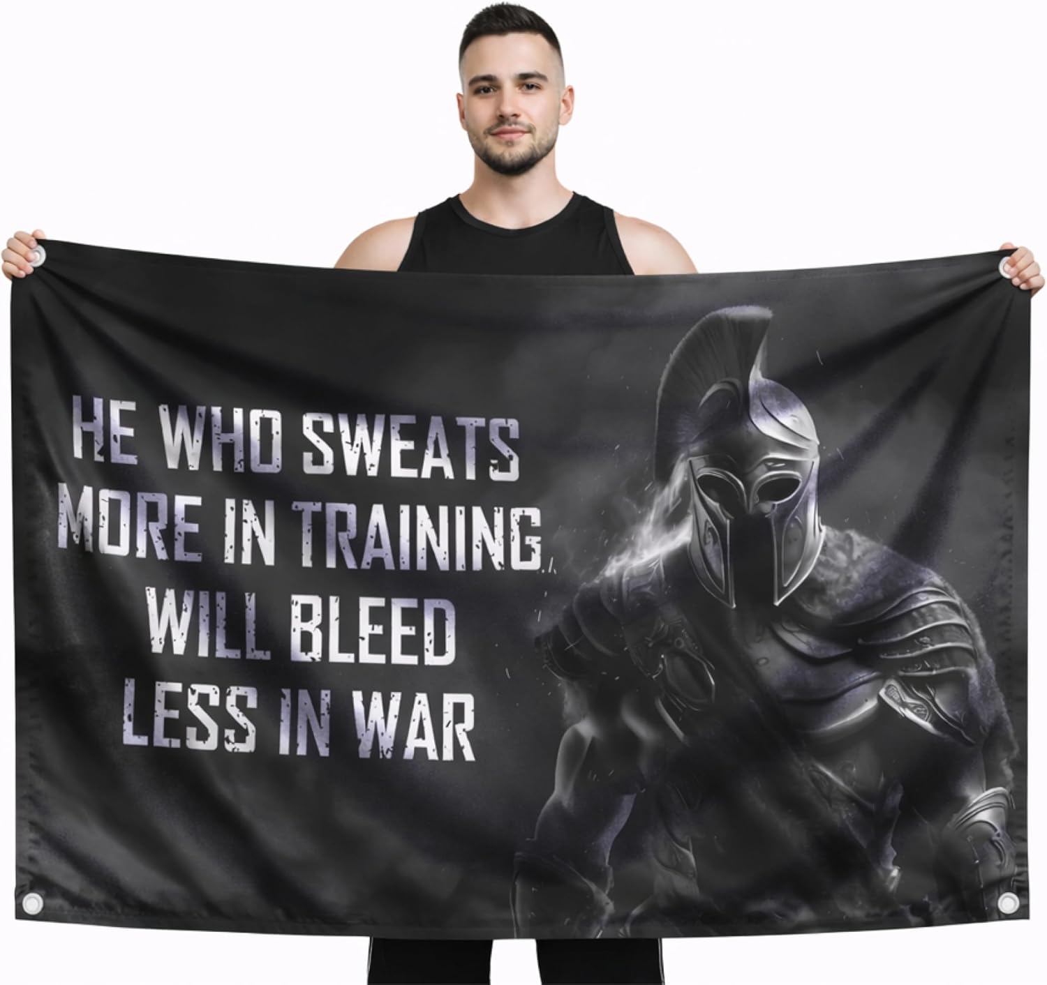 Motywacyjna flaga Spartan - Cy – Home Improvement Quotes recenzja i cena